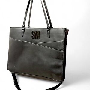 Steve Madden Black Large Tote Bag w/ Removable Crossbody Strap